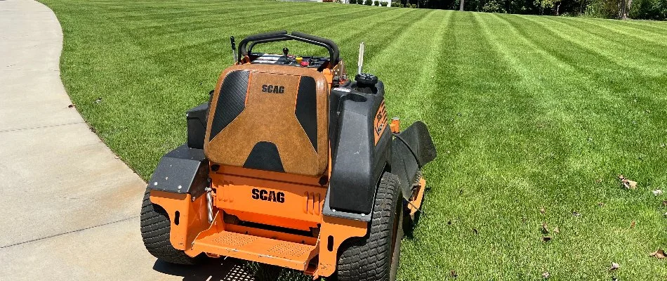 Mower on a lawn in Fort Mill, SC.